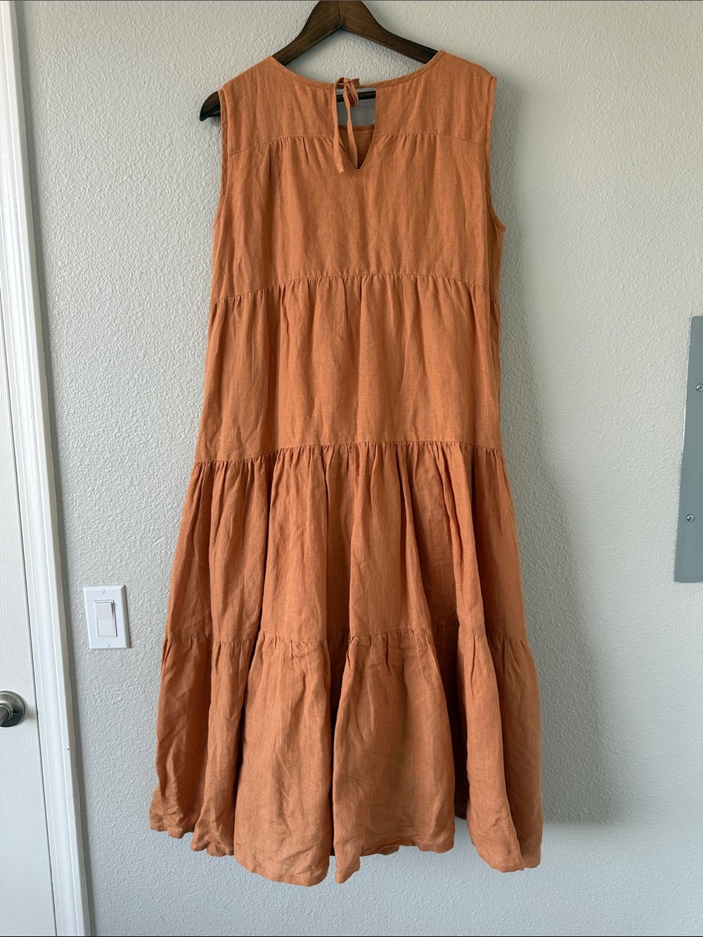 Sleeveless Tiered Maxi Dress in Terracotta - Picture 9 of 15